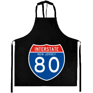 Discover Interstate Sign 80 - New Jersey Aprons