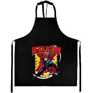 Discover Black Widow Action Comic Graphic Aprons