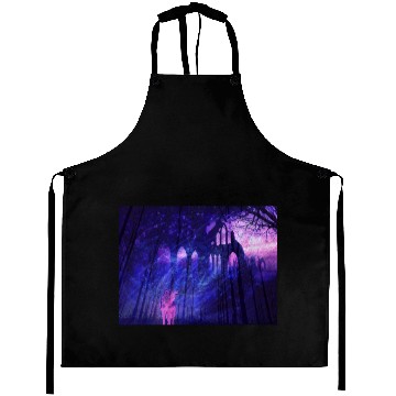 Discover Wolf Fantasy Scene Aprons