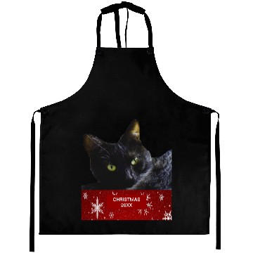 Discover Black Cat Christmas 20XX Aprons