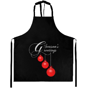 Discover Red Lace Ornaments with Season's Greetings Aprons