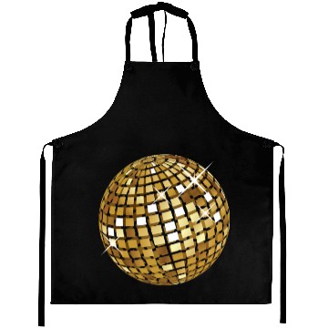 Discover Golden disco ball Aprons