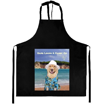 Discover Hang Loose & Carry On yellow Lab Lover's Aprons