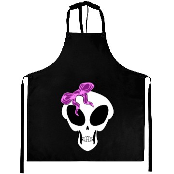 Discover Gothic Alien Girl Skull V2 Aprons