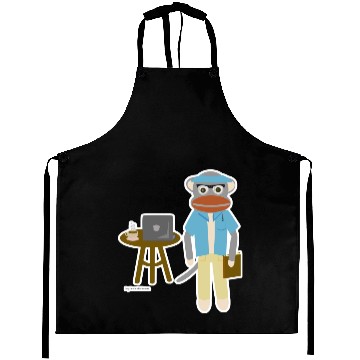 Discover Sock Monkey Writer Aprons