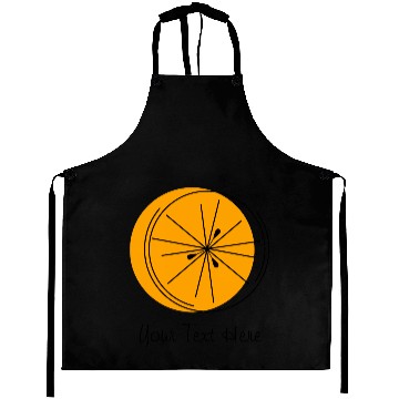 Discover Citrus Orange 'Your Text' Aprons