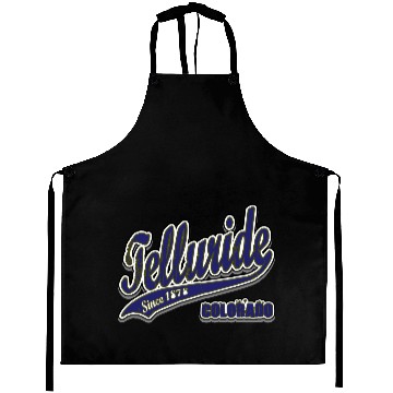 Discover Telluride Grunge Baseball Jersey Aprons