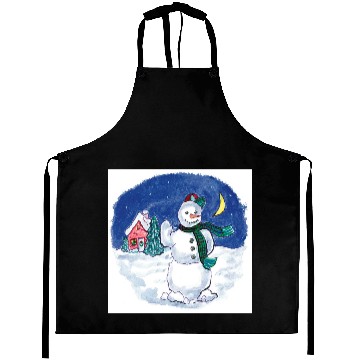 Discover Vintage Christmas Snowman Waving Aprons