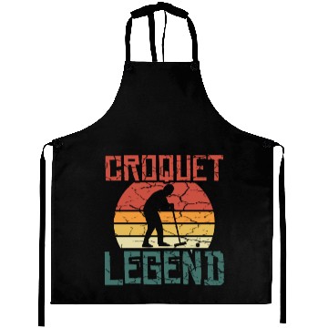 Discover Vintage Distressed Croquet Legend Gift Aprons
