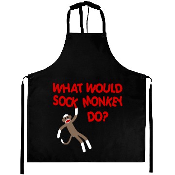 Discover What Would Sock Monkey Do? Aprons