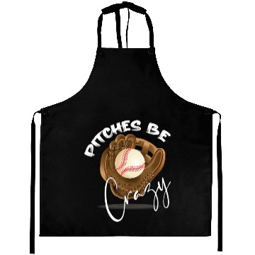 Discover Pitches Be Crazy Vintage Softball Pitcher Player A Aprons