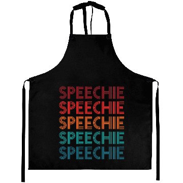 Discover Speechie Retro Speech Pathology Pathologist SLP Aprons