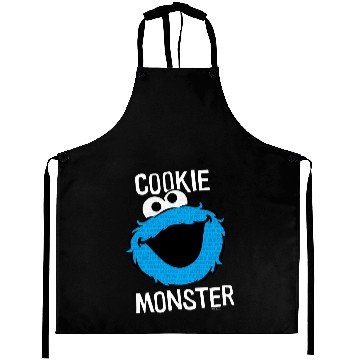 Discover Cookie Monster Pattern Face Aprons