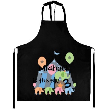 Discover Circus Elephants Customizable Birthday Aprons