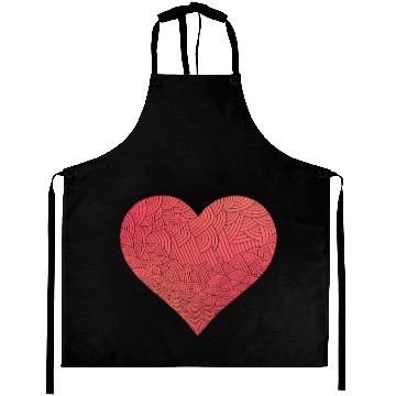Discover Big Red Patterned Heart Aprons