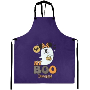 Discover Disney Park My Boo Ghost Minnie Mouse Disneyland Halloween Aprons