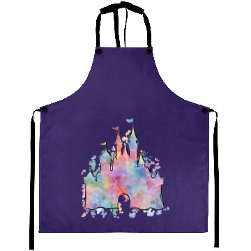 Discover Watercolor Castle Aprons, Disney Magic Kingdom Aprons