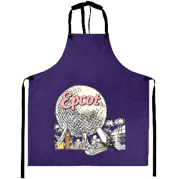 Discover Disney Epcot  Aprons, Epcot World Tour Aprons, Epcot Center 1982 Aprons