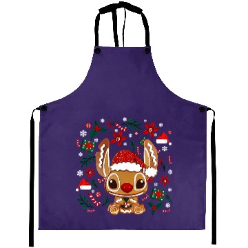 Discover Gingerbread Christmas Stitch Classic Aprons, Stitch Cute Disney Lilo Aprons