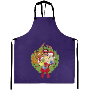 Discover Disney The Muppets Christmas Muppet Group Wreath Xmas Aprons