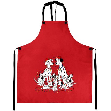 Discover Disney Santa 101 Dalmatians Christmas Lights Aprons
