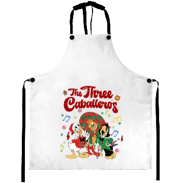 Discover Disney Three Caballeros Christmas Lights Sing Christmas Song Aprons
