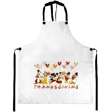 Discover Vintage Mickey And Friends Thanksgiving Aprons, Disney Thanksgiving Fall Aprons