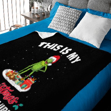 Discover Disney Santa Kermit Frog Christmas Muppets Baby Blankets