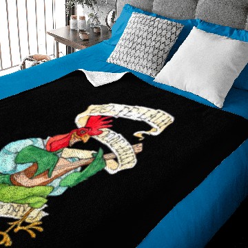 Discover Disney Robin Hood Funny Alan A Dale Rooster OO De Lally Baby Blankets, Magic Kingdom WDW Baby Blankets