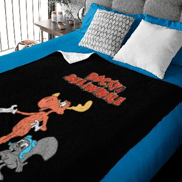 Discover Rocky and Bullwinkle Cartoon Baby Blankets