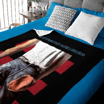 Discover Vintage Bruce Springsteen White Graphic Baseball Tees Baby Blankets