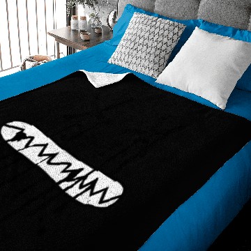 Discover face bite teeth crunching dead death graffiti drop Baby Blankets