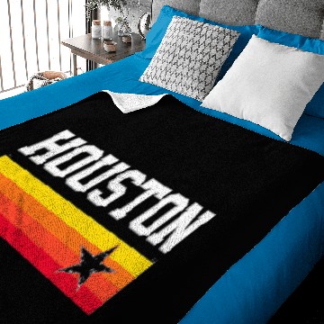 Discover Houston Baseball Throwback Astro Vintage Stripes Baby Blankets