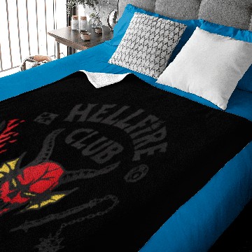 Discover Stranger Things 4 Hellfire Club Logo Raglan Baseball Baby Blankets Baby Blankets