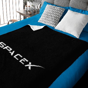 Discover SpaceX Logo - White Baby Blankets