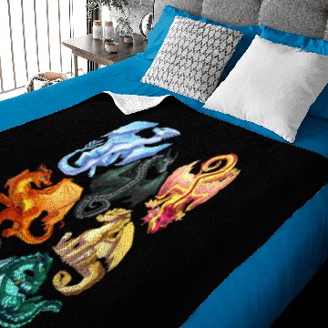 Discover Wings of Fire: Jade Winglet Dragons - Moonwatcher, Winter, Qibli, Turtle, Kinkajou, Umber, Peril, - Wings Of Fire - Baby Blankets