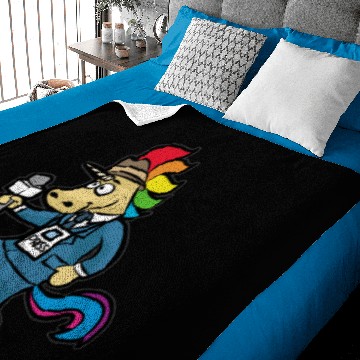 Discover UNICORN JOURNALIST JOURNALISM Baby Blankets