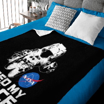 Discover NASA Logo - I Need My Space with Astronaut Baby Blankets