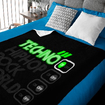 Discover Techno ON Baby Blankets