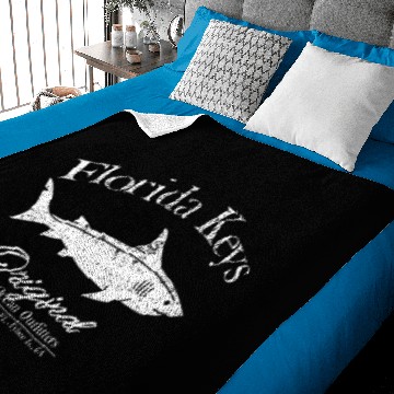 Discover Florida Keys Shark Key West Marathon Key Largo Baby Blankets
