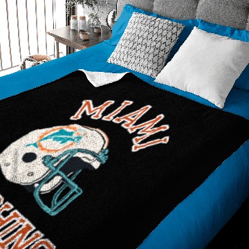 Discover Miami dolphins 1980s Baby Blankets