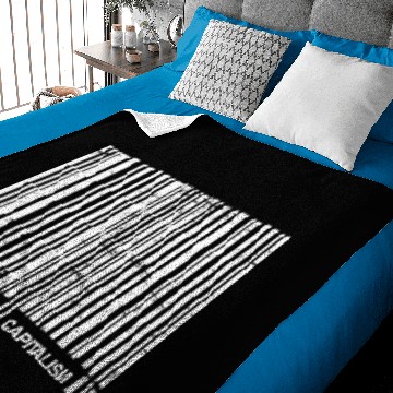 Discover Late Stage Capitalism Bar Code | Marxism Baby Blankets