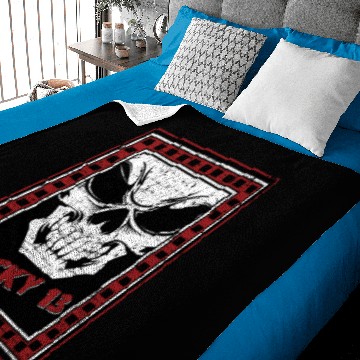 Discover Lucky 13 Skull Baby Blankets