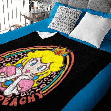 Discover Retro Princess Peach Baby Blankets,Princess Peach Mario Baby Blankets