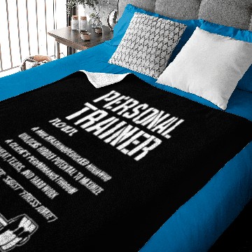 Discover Funny Personal Trainer Definition Fitness Coach Baby Blankets