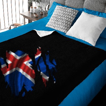 Discover Iceland Ripped Flag Baby Blankets