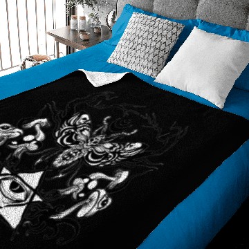 Discover Wicca symbol black moon with insect and eye Baby Blankets