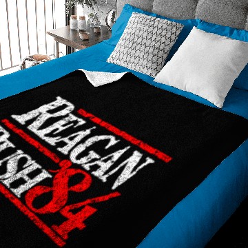 Discover Reagan Bush 84 Funny Logo Baby Blankets
