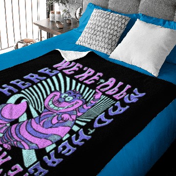 Discover Disneyss Alice In Wonderland Cheshire Cat We're All Mad Box Up Baseball Tees Baby Blankets