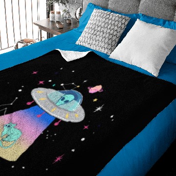 Discover Cat Paws Alien Abduction Area 51 Cute Aesthetic Pastel Goth Baby Blankets